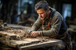 © HYUNHO SONG - Carpenters working hard on wood Generative AI