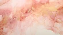 Close Up Of A Rose Gold Watercolor Texture. Artistic Background
