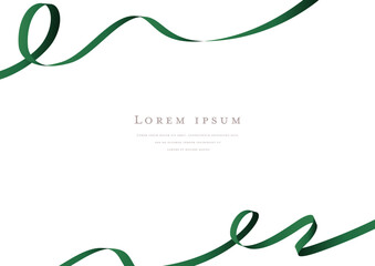 Wall Mural - green ribbon design frame
