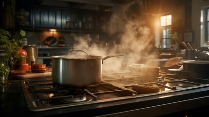 a large pot on a stove