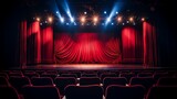 Fototapeta Natura - a stage with red curtains
