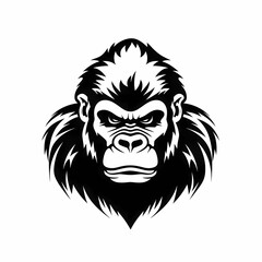 Wall Mural - Gorilla Head Symbol Illustration Design