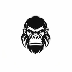 Wall Mural - Gorilla Head Symbol Illustration Design