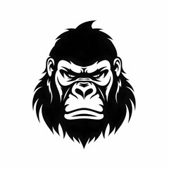 Canvas Print - Gorilla Head Symbol Illustration Design