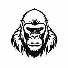 Wall Mural - Gorilla Head Symbol Illustration Design