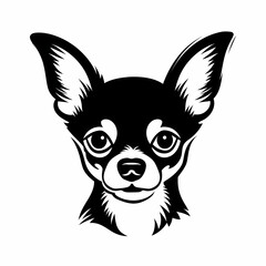 Wall Mural - Chihuahua Head Design Logo