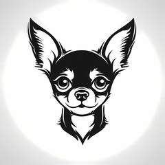 Canvas Print - Chihuahua Head Design Logo