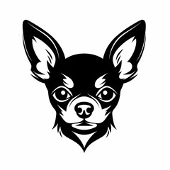 Canvas Print - Chihuahua Head Design Logo