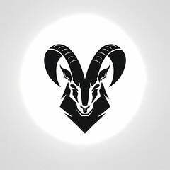 Wall Mural - Ibex Head Symbol Logo Design