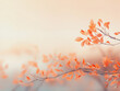 優雅で上品な秋、紅葉した枝葉の透明感あるCG壁紙背景。生成AI