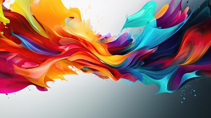 Wall Mural - Wild colorful dynamic abstract background