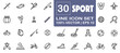 © lutfi - sport icon pack, health, fitness, workout, athletic, line icon set, vector illustration, Flat icon collection set. Simple vector icons