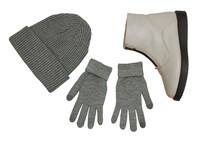 Winter Set Of Clothes,a Set Of Women's Autumn And Winter Clothes, A Hat, Gloves And Boots