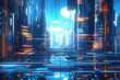 © M2L - A futuristic cityscape, a digital Illustration of a futuristic city, Generative AI
