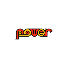 Sticker - Power turbo typography logo design.