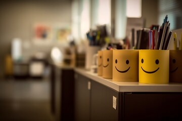 Poster - Generative AI : Happy workplace office