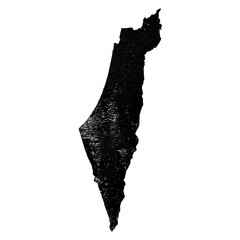 Canvas Print - Palestine country map in grunge stamp style isolated on transparent background
