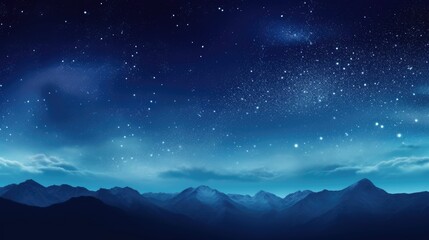 Wall Mural - stunning panoramic view of starry night sky with milky way
