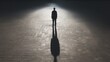 © HN Works - Man s shadow on textured asphalt background