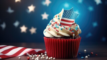Happy Labor Day. cake of independence day. 4th of july background