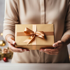 gift box in hand