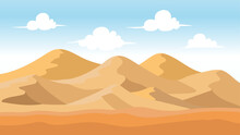 Vector Illustration Of Desert Landscape