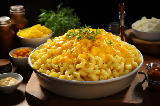 Wall Mural -  - American favorite mac and cheese on a bowl
