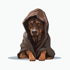 Wall Mural - homeless dog vector flat minimalistic isolated illustration