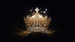 Königliche Krone im goldenen Glanz mit edlen Hintergrund, ai generativ