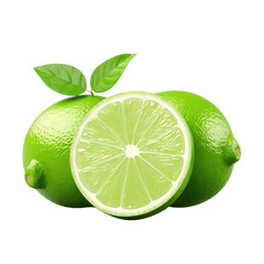 Wall Mural - Lime slice transparent background