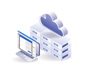 Wall Mural - Technology cloud server application data