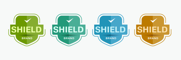 Wall Mural - shied logo company. badge shield security design. shield icon.