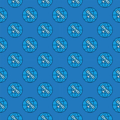 Poster - Earth and Satellite vector Satellite Internet Access concept blue seamless pattern