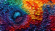 canvas print picture - Abstrakter Hintergrund Motiv für Drucksachen und Webdesign in bunten Farben als Fraktal und Mosaik Explosion, ai generativ