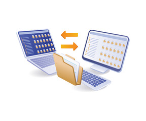 Wall Mural - Transfer data folders between devices