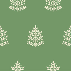 Vector Christmas Trees Seamless Pattern