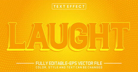 Laugh yellow font Text effect editable