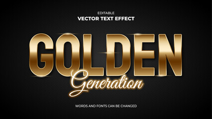 golden generation editable text effect