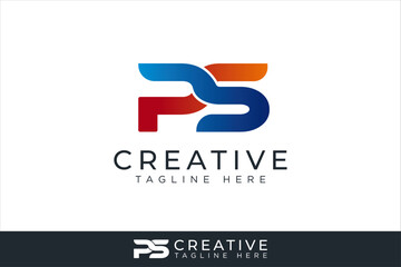 Wall Mural - Modern PS logo. letter ps icon 