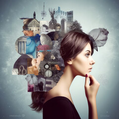 Wall Mural - Creative woman with new ideas