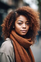 Wall Mural - shot of a beautiful young woman standing outside