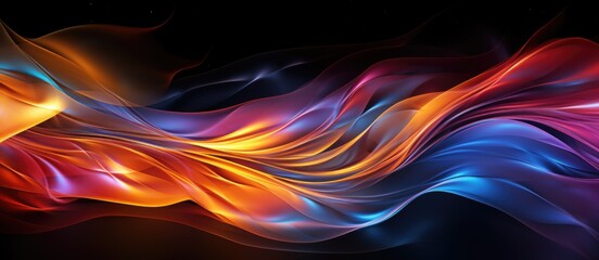 A computer screen with a colorful design on it. AI.