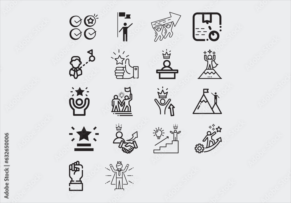 Personal Growth - thin line vector icon set. Pixel perfect. Editable ...