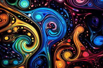 Wall Mural - abstract mesmerizing spirals in cosmos universe background - generative ai