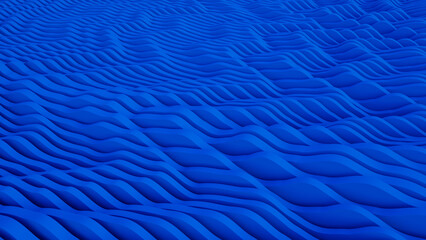 Wall Mural - Abstract blue parametric background. 3d rendering