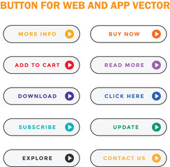 Wall Mural - cta web button collection