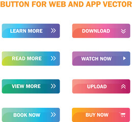 Wall Mural - cta web button collection