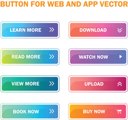 Wall Mural - cta web button collection