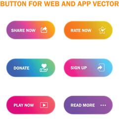 Wall Mural - cta web button collection