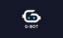 Letter G Robot Logo. Alphabet Letters Initials Logo G. Logo Design. Logo Technology. Vector Illustration.